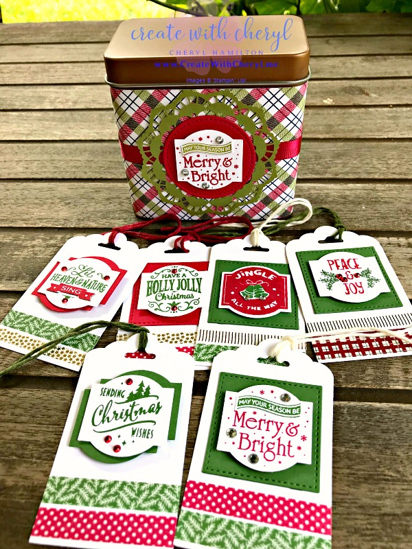 #createwithcheryl, #stampinup, #christmastags