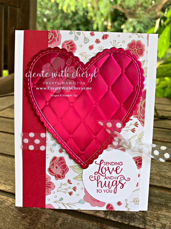 CWC Card Layout #11 #createwithcheryl #stampinup #valentinesday