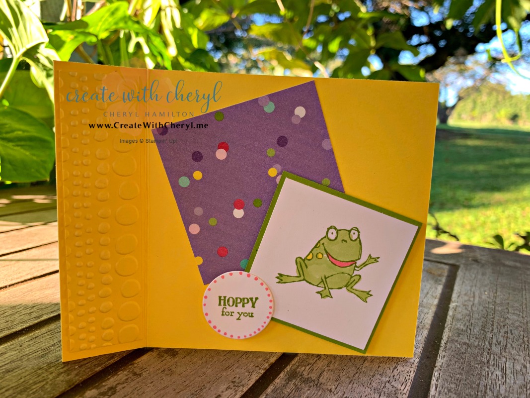 So Hoppy Together Fun Fold #createwithcheryl #stampinup #saleabration
