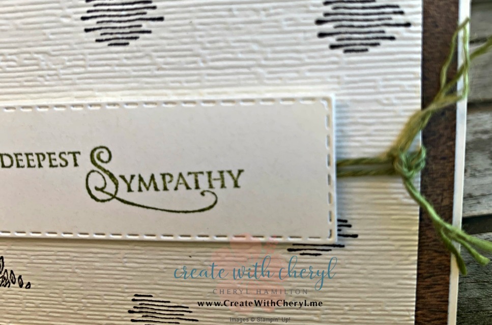 Golden Afternoon Sympathy #createwithcheryl #cherylhamilton #stampinup