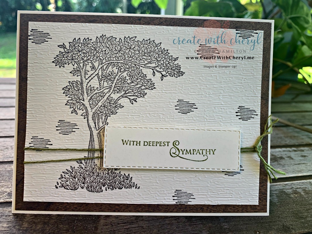Golden Afternoon Sympathy Card #createwithcheryl #stampinup #goldenafternoon #sympathycard