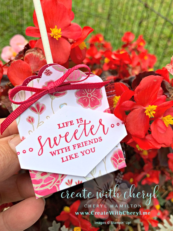 Lollipop Treats #createwithcheryl #cherylhamilton #stampinup #partyfavors #valentinesday#detailedwithlove
