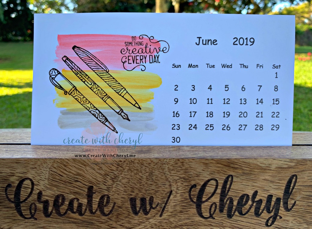 June 2019 Calendar #createwithcheryl #stampinup #diy #craftingforever