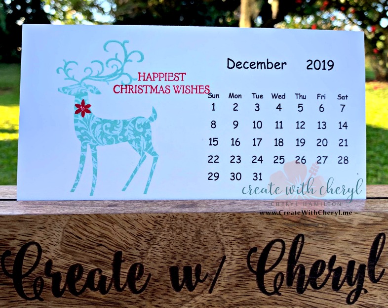 #createwithcheryl, #diycalendar, #dashingdeer
