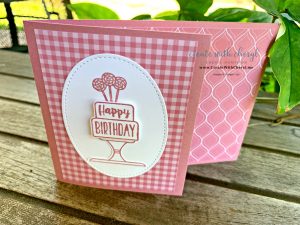 #createwithcheryl #pieceofcake #cakebuilderpunch #stampinup #cherylhamilton #giftcardholder #birthdaycard