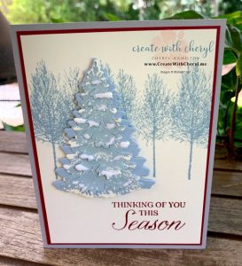 #createwithcheryl #stampinup #winterwoods #christmascards #diychristmascards