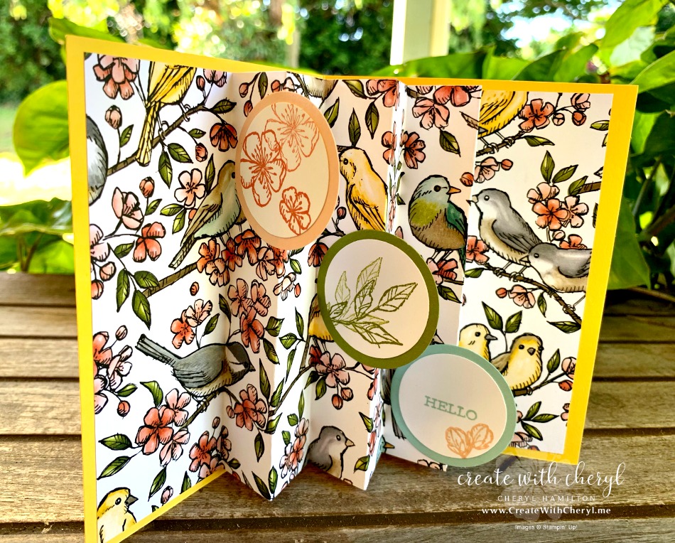 #cherylhamilton #createwithcheryl #funfoldcards #birdballad 