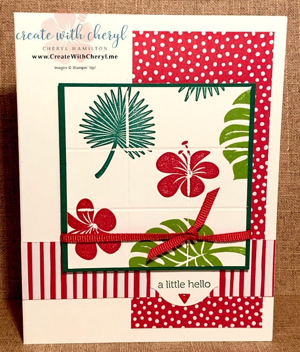 Delft Tile Card #CreateWithCheryl #tropicalchic
