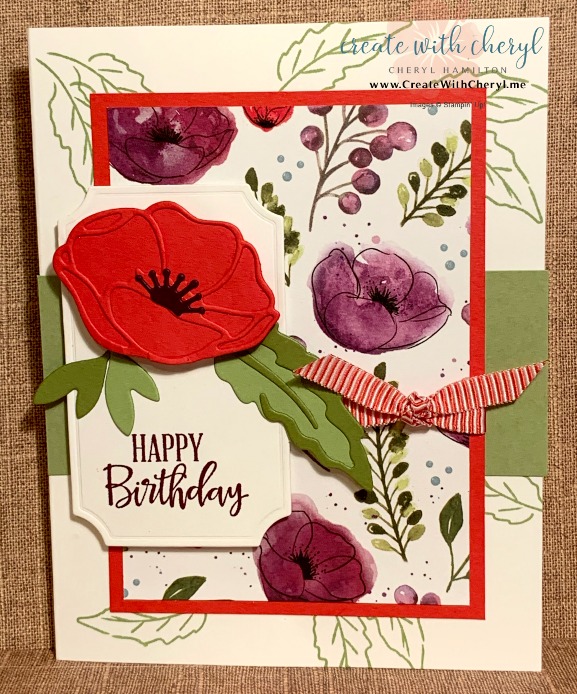 Painted Poppies #createwithcheryl ##paintedpoppies #handmadecards
