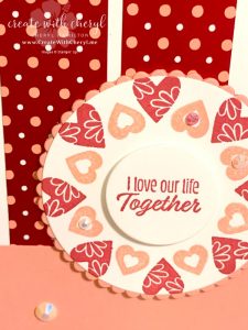 Stamping in the Round Technique #valentine #createwithcheryl #handmadecards #Valentinecards