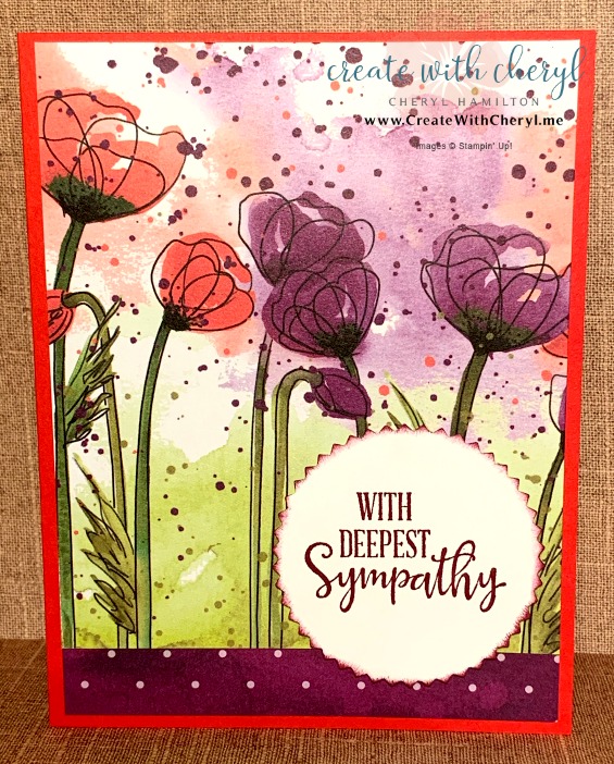 Peaceful Poppies #createwithcheryl #GDP222 #simplestamping