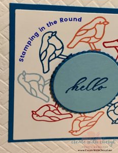 Stamping in the Round Birds #createwithcheryl #diycards #handmadecards #cherylhamilton #stampingintheround