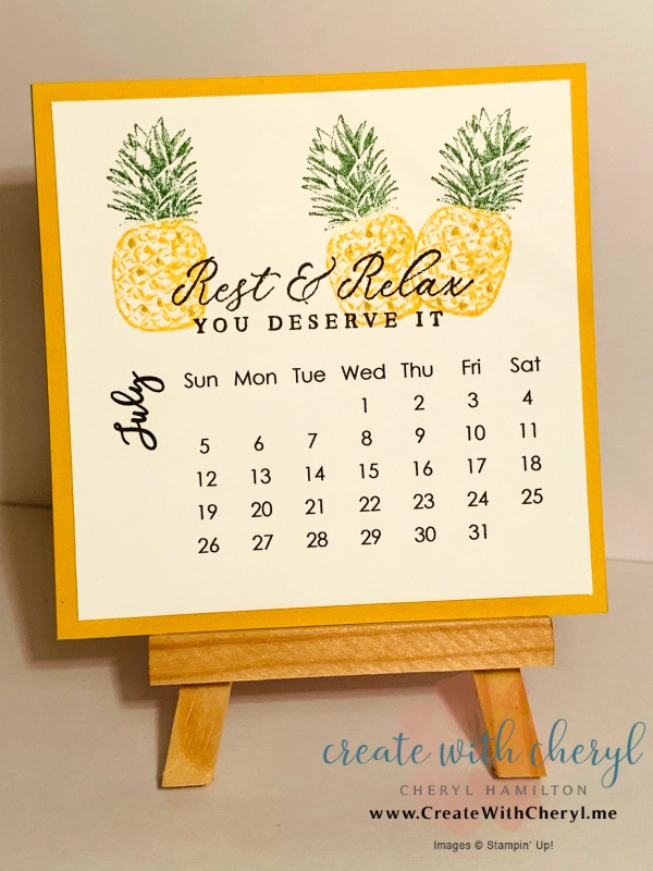 July 2020 Calendar#cherylhamilton #createwithcheryl #stampinup #rubberstamping #diy #crafts #papercrafting #handmadecards #papercrafter #craftblogger #simplestamping #tropi8cal