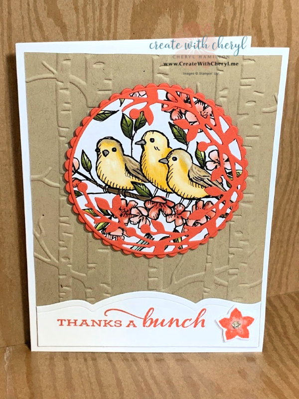 Bird Thank You Card Cheryl Hamilton