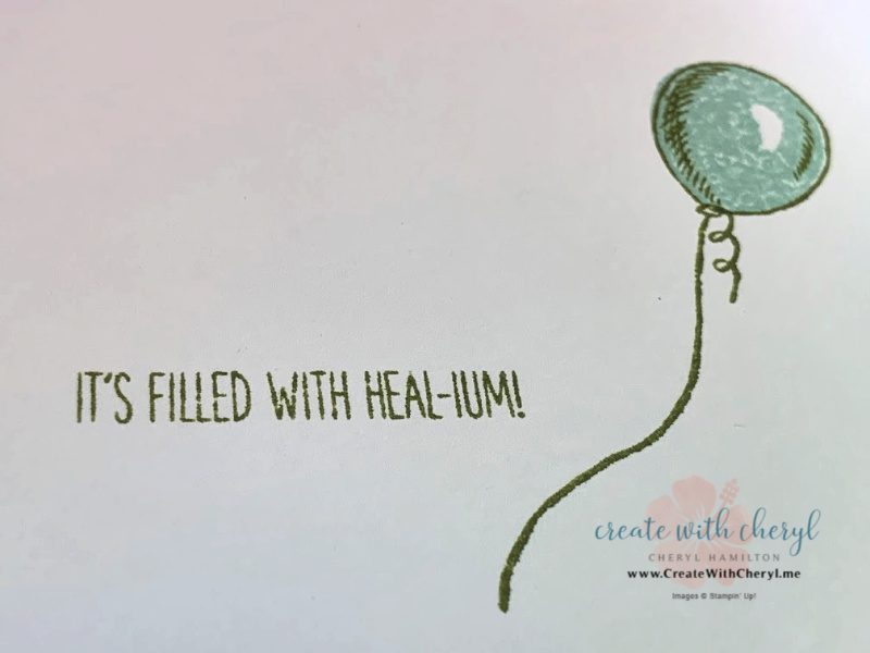 Shaker Card with dinosaur and balloon Cheryl Hamilton