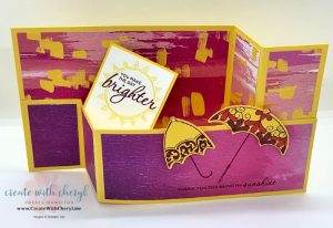 Pretty Parasol Wiper Fold Card