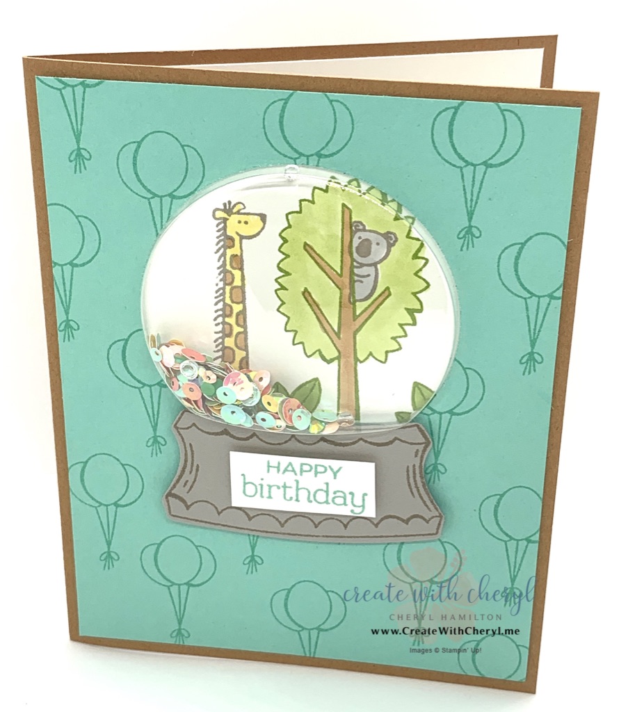 Zoo Globe Shaker Card