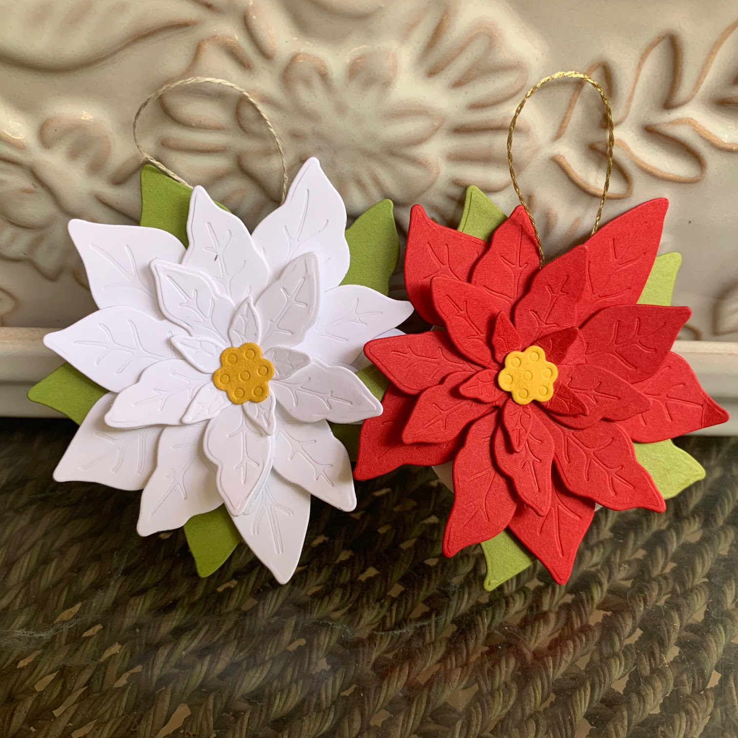 Poinsettia Petals Ornament