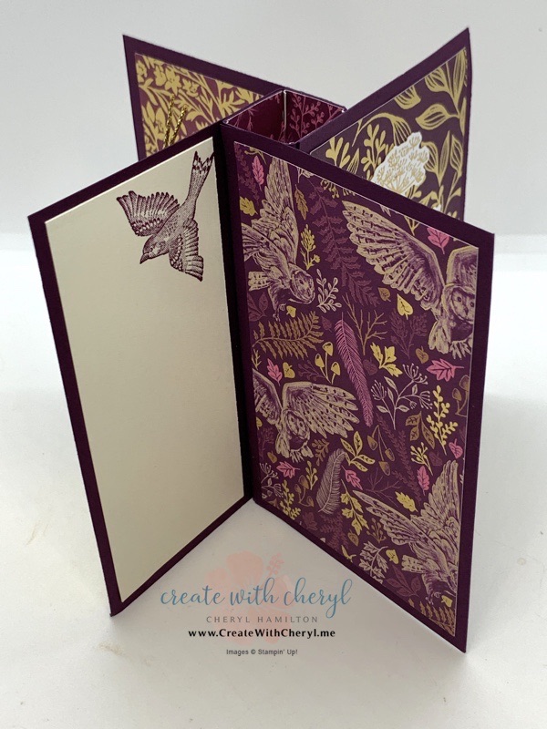Blackberry Beauty Pinwheel Tower Card