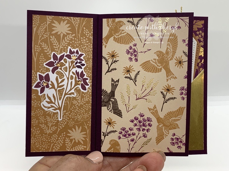 Blackberry Beauty Pinwheel Tower Card