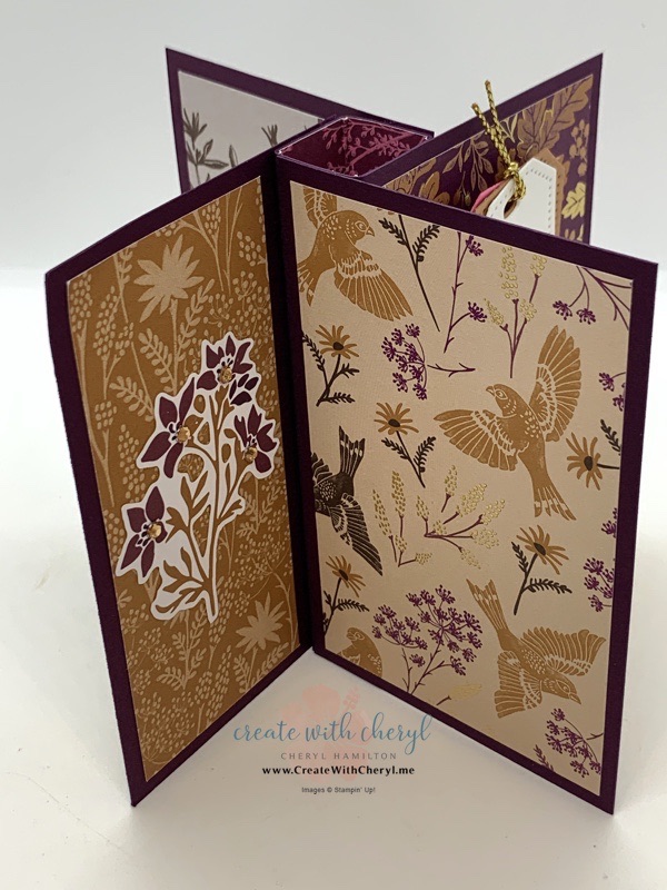 Blackberry Beauty Pinwheel Tower Card