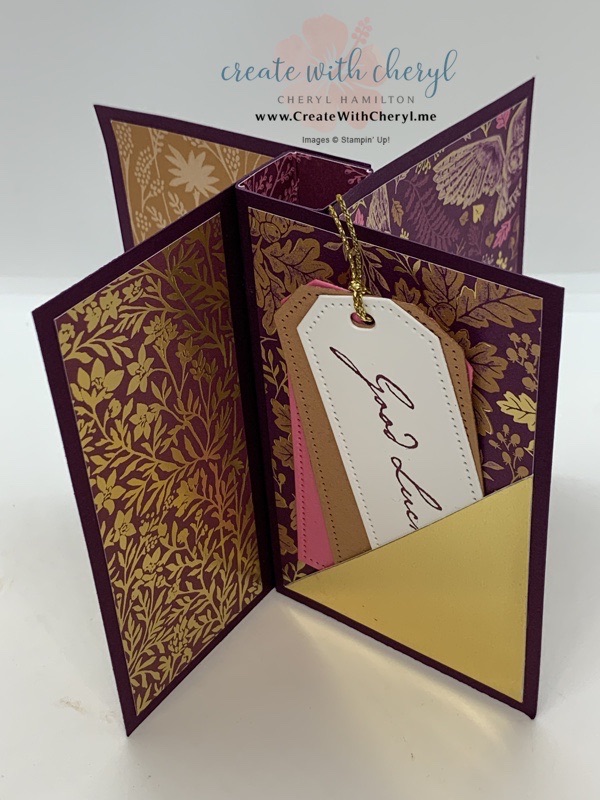 Blackberry Beauty Pinwheel Tower Card