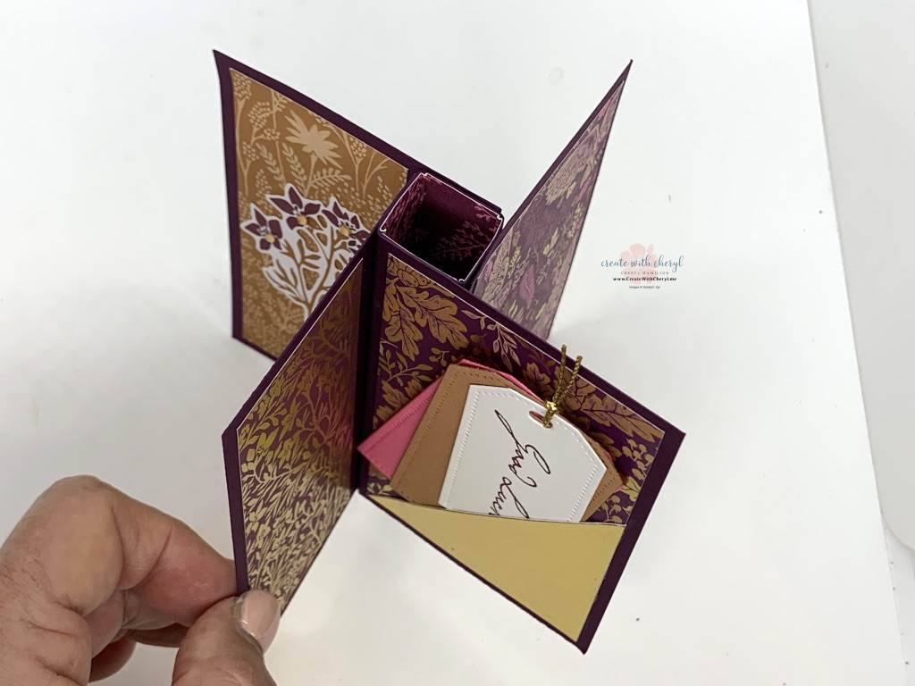 Blackberry Beauty Pinwheel Tower Card