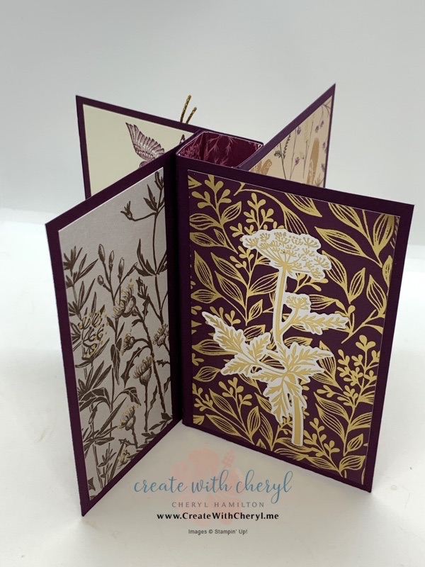 Blackberry Beauty Pinwheel Tower Card