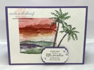 Sunset Card Using Paradise Palms & Oceanfront