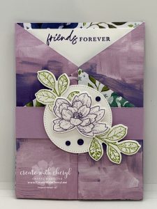 Cottage Rose Double Gate Fold Card