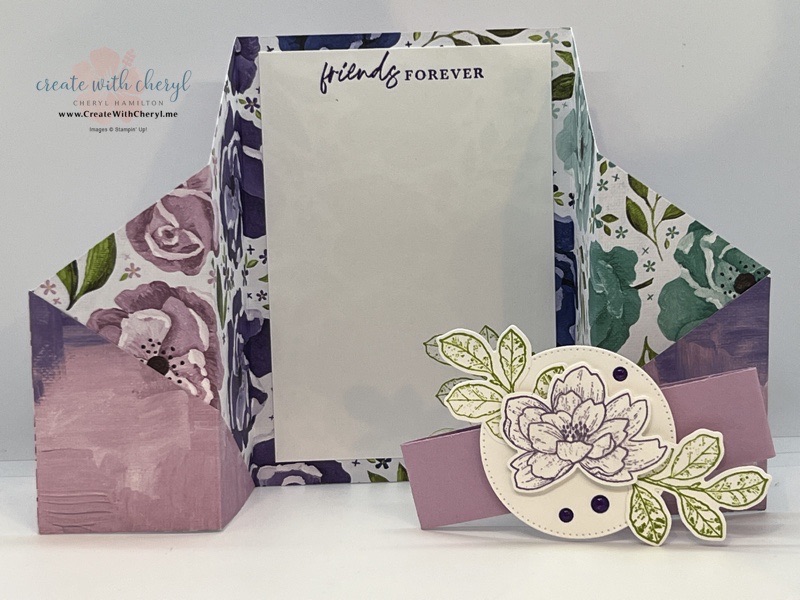 Cottage Rose Double Gate Fold Card