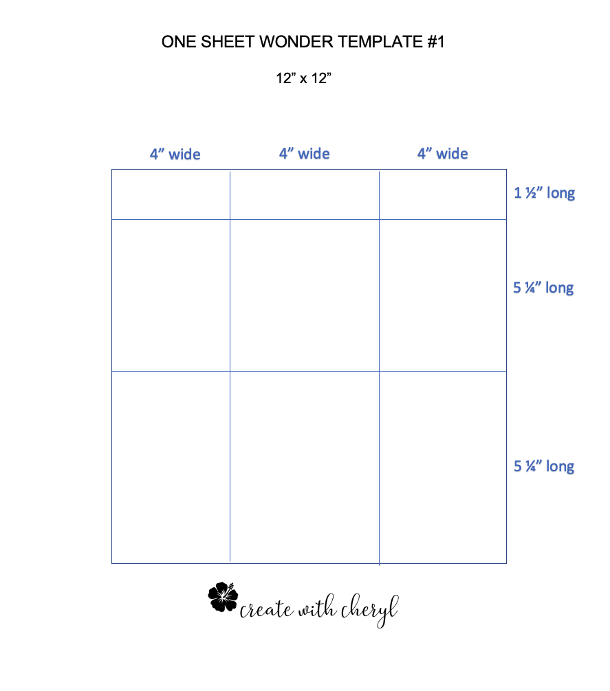 One Sheet Wonder Cheryl Hamilton