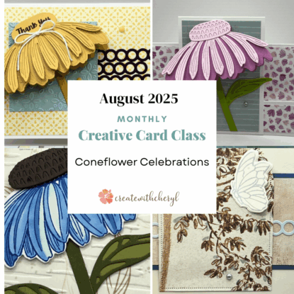 August Creative Card Class - Coneflower Celebrations - PDF Only