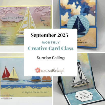 September Creative Card Class - Sunrise Sailing - PDF Only