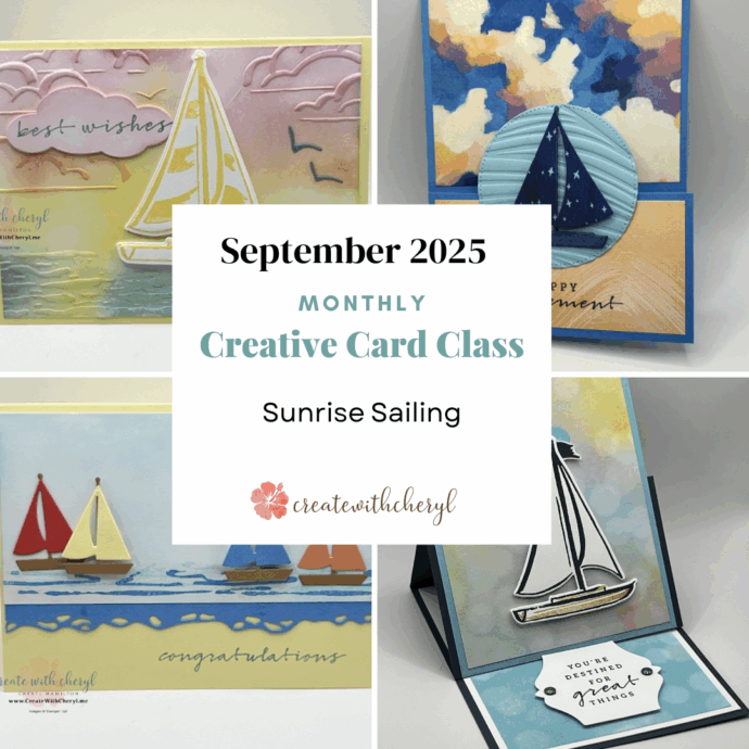 September Creative Card Class - Sunrise Sailing - PDF Only